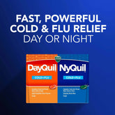 Vicks DayQuil and NyQuil Cold and Flu Liquicaps, Cold and Flu Medicine for Adults, 24 Count